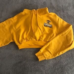 Golden-Yellow Spartans Cropped Hoodie